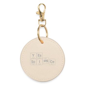 Say yes to science! - Round Keyring - oyster - Front