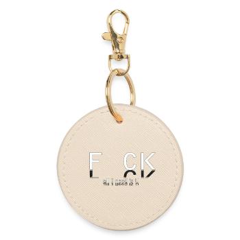 Design textuel provocateur avec slogan - Porte-clés rond - huître - Devant