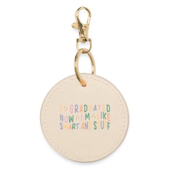 I Graduated Senior Graduation Gift Retro - Runder Schlüsselanhänger - Auster - Vorne