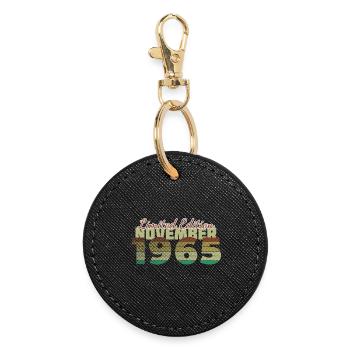 60th Birthday Limited Edition (SCR) 11/1965 - Round Keyring - black - Front