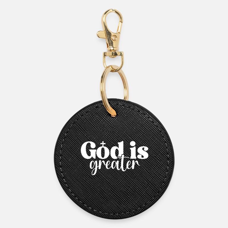 Dieu est plus grand - Porte-clés rond - noir