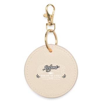 Skate Legends – Born for the Streets - Round Keyring - oyster - Front