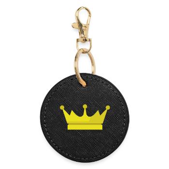 Crown - Round Keyring - black - Front