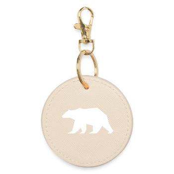 Bär Grizzly Logo Polar Bär - Runder Schlüsselanhänger - Auster - Vorne