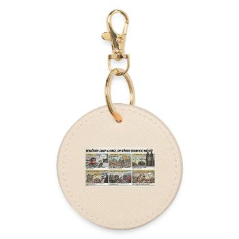 Cologne Guide: 6 Things Cologne People Don't Like - Round Keyring - oyster - Front