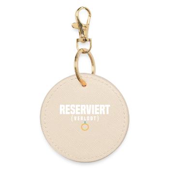 engaged - Round Keyring - oyster - Front
