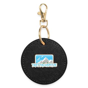 Trettachspitze en tant que montagne - Porte-clés rond - noir - Devant