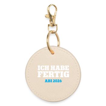I'VE FINISHED HIGH SCHOOL 2026 HIGH SCHOOL DIPLOMA GRADUATION 26 - Round Keyring - oyster - Front