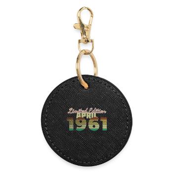 65th Birthday Limited Edition (SCR) 04/1961 - Round Keyring - black - Front