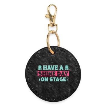 Le théâtre musical offre un cadeau théâtral de la journée Shine - Porte-clés rond - noir - Devant