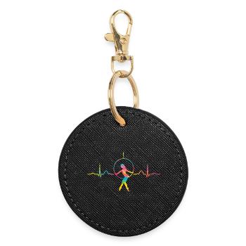 Aerialist Heartbeat Aerial Ring Lyra Air Ring - Round Keyring - black - Front