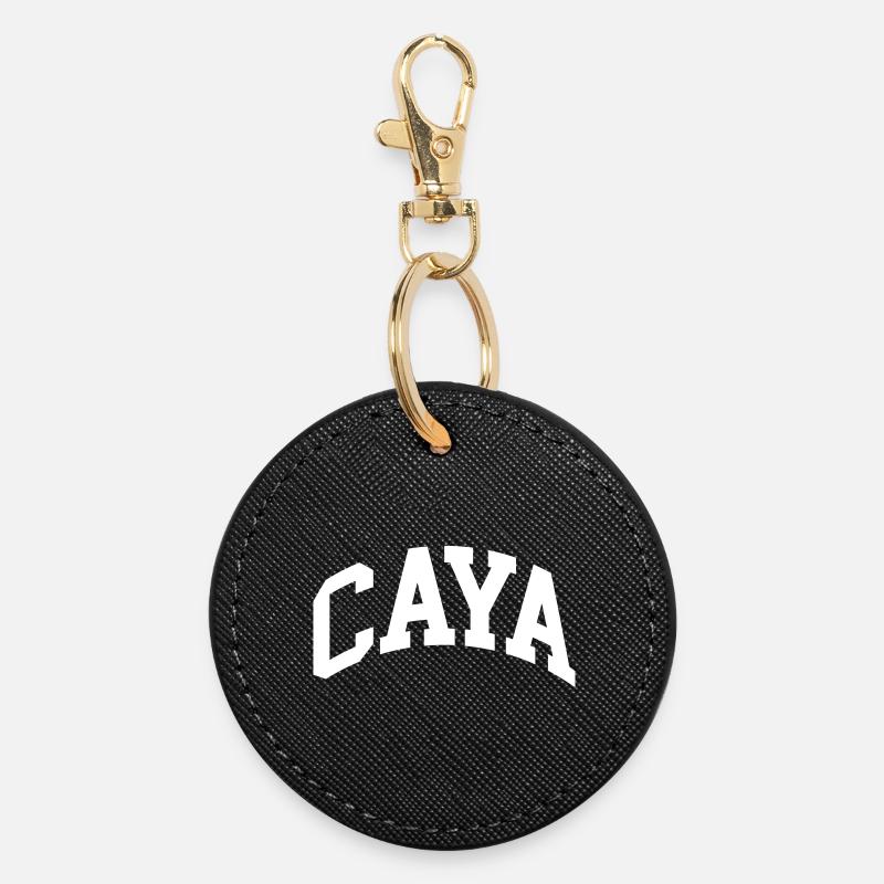 Caya - Round Keyring - black