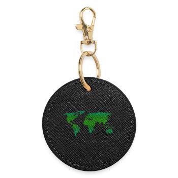 Green World - Round Keyring - black - Front