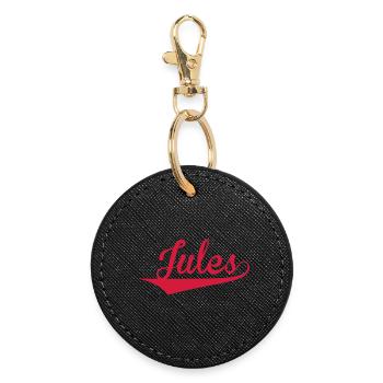 Jules - Round Keyring - black - Front