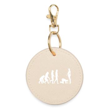 Evolution man - Round Keyring - oyster - Front