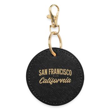 San Francisco Californie - Porte-clés rond - noir - Devant
