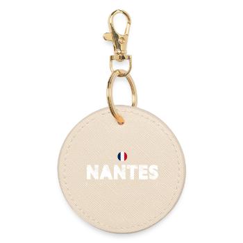 Nantes - Round Keyring - oyster - Front