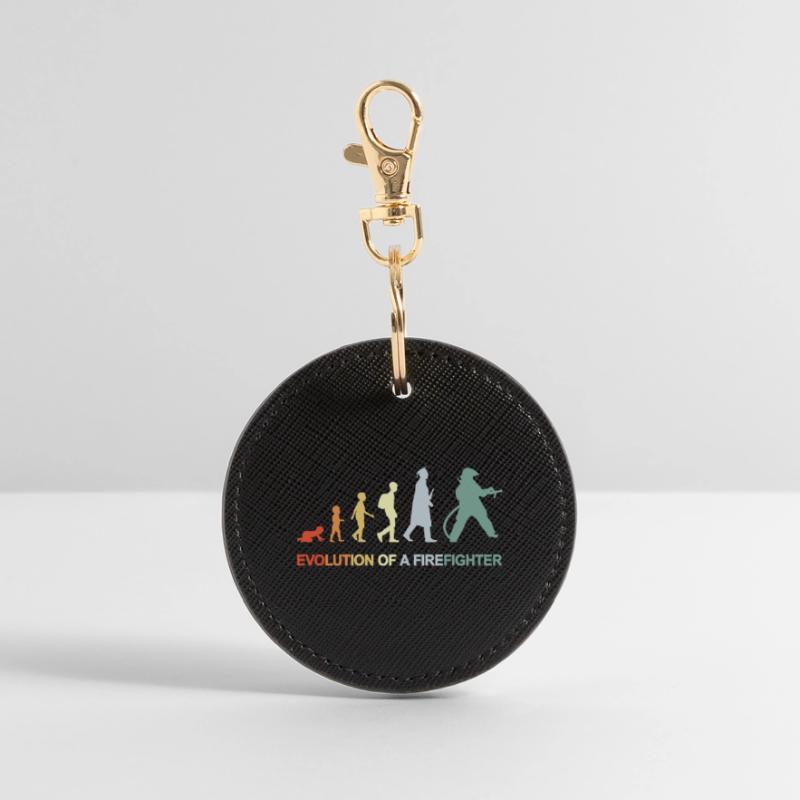 Firefighter Evolution Round Keyring