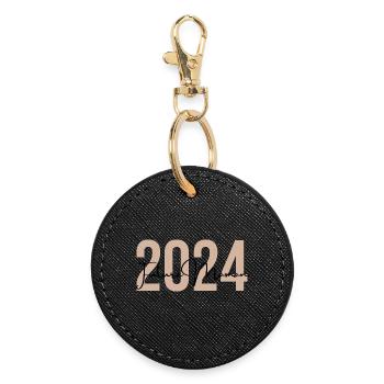 Mom-to-be 2024 - Round Keyring - black - Front