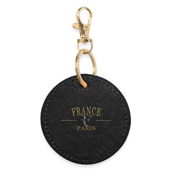 France RF flag - Round Keyring - black - Front