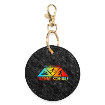 Triathlon suit - triathlete in training - Round Keyring - black - Front