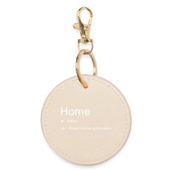 Home definition - Round Keyring - oyster - Front