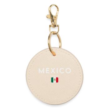 Flag of Mexico, Mexican pride - Round Keyring - oyster - Front