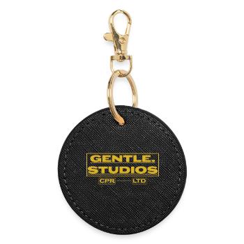 Gentle Studios – Minimalist Branding - Round Keyring - black - Front