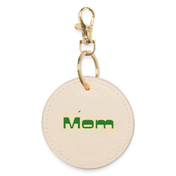 In My Mom Era – Retro-Mama-Statement in Grün - Runder Schlüsselanhänger - Auster - Vorne