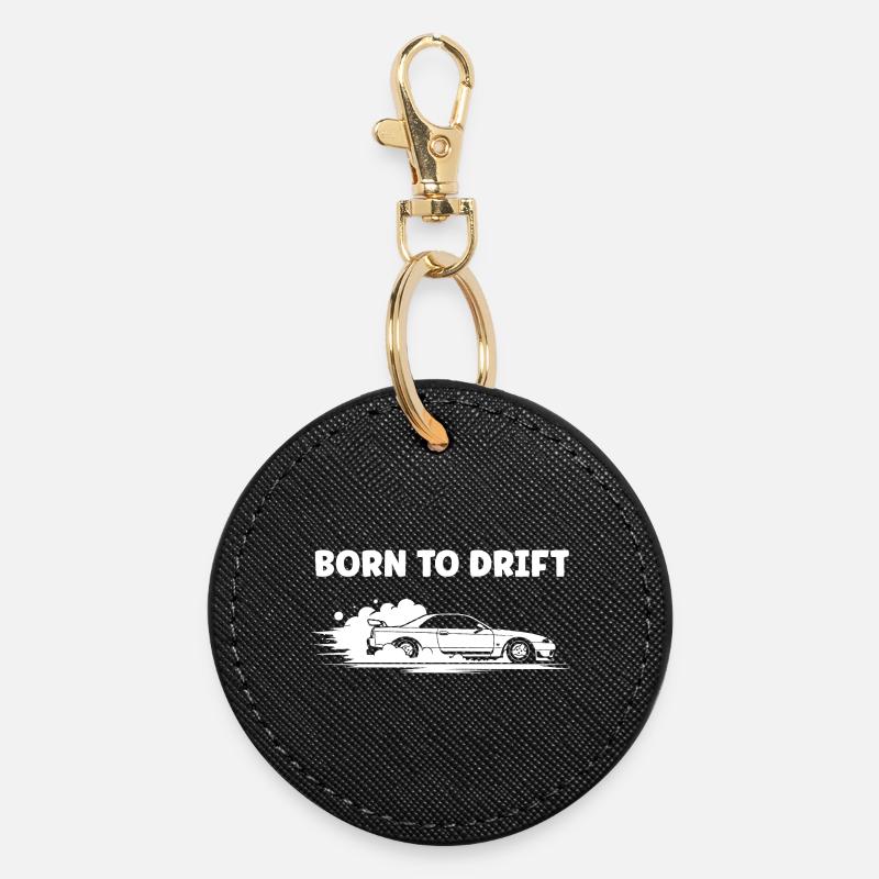 Energetic Drift Car Racing - Round Keyring - black