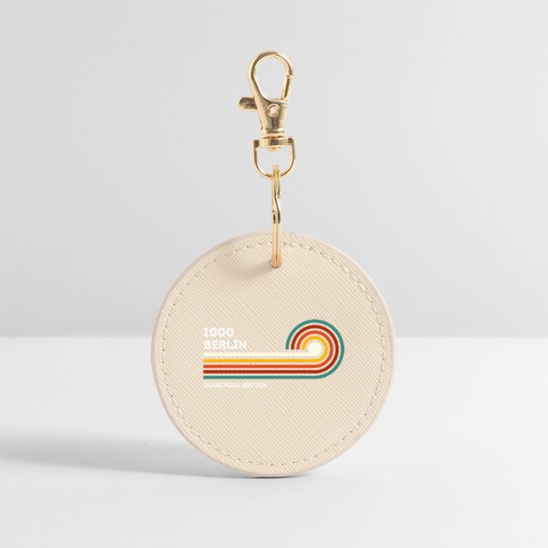 Berlin Retro Shirt Zip Code 1000 Zip Code Souvenir Round Keyring