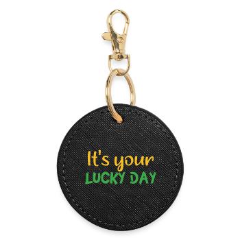It´s your lucky day - Runder Schlüsselanhänger - Schwarz - Vorne