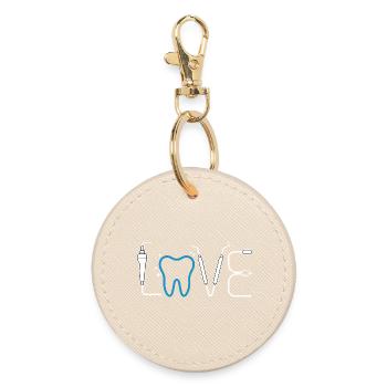 Zahnherz Love Dental - Round Keyring - oyster - Front