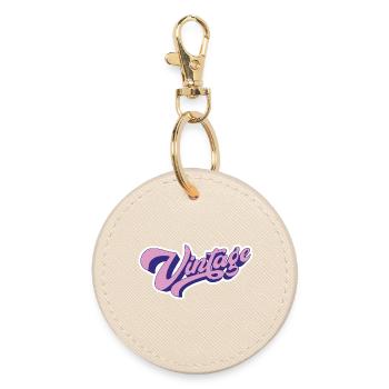 Vintage Rose - Round Keyring - oyster - Front