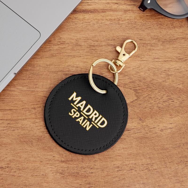Madrid – Spain Round Keyring