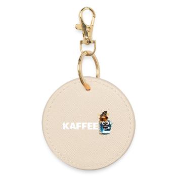 Kaffee Mascot Splash - Runder Schlüsselanhänger - Auster - Vorne
