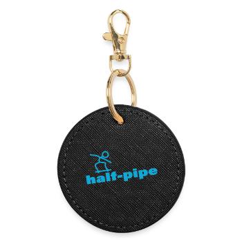 HALF PIPE - Runder Schlüsselanhänger - Schwarz - Vorne