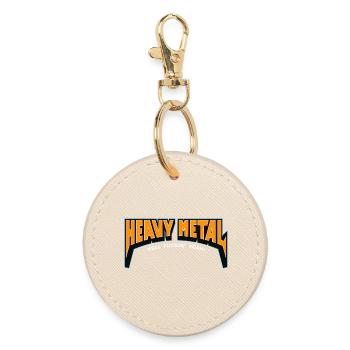 Heavy Metal Hell yes Text-Logo - Runder Schlüsselanhänger - Auster - Vorne