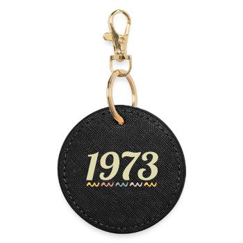 1973 - Round Keyring - black - Front