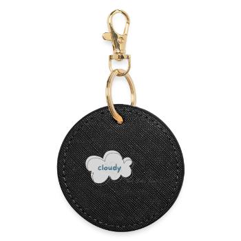 cloudy_person - Round Keyring - black - Front