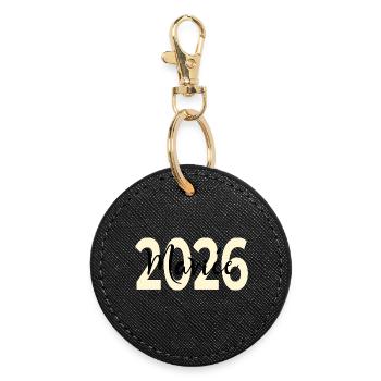Bride 2026 - Round Keyring - black - Front