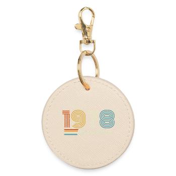 48. Geburtstag 1978 Jahrgang 1978  - Runder Schlüsselanhänger - Auster - Vorne