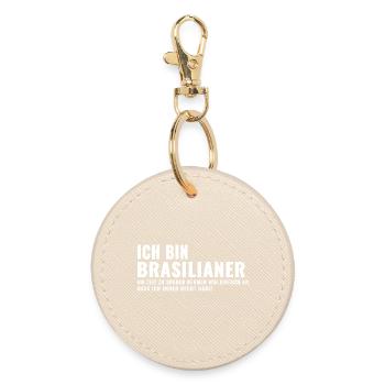 Ich bin Brasilianer - Humor mit Haltung - Runder Schlüsselanhänger - Auster - Vorne