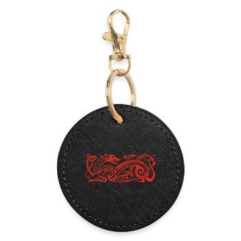 Chien de chasse celte (rouge) - Porte-clés rond - noir - Devant