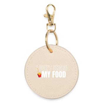 Don't Share My Food - Round Keyring - oyster - Front