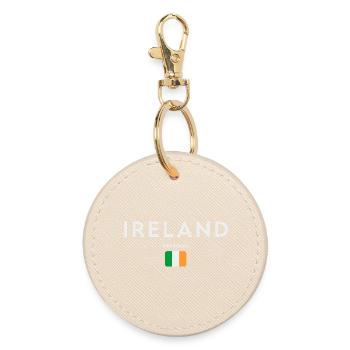 Flag of Ireland, Irish Pride - Round Keyring - oyster - Front