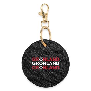 GRÖNLAND Grönland - Runder Schlüsselanhänger - Schwarz - Vorne