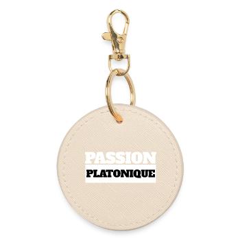 PASSION PLATONIQUE - Humour noir - Porte-clés rond - huître - Devant