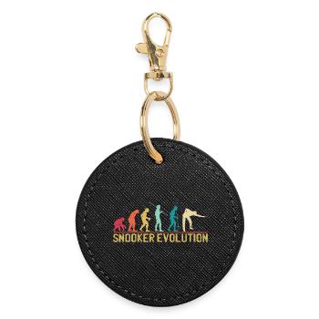 Silhouette de l'évolution du snooker - Porte-clés rond - noir - Devant