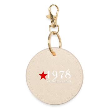 Kurdistan Kurds 1978 Van Mirin Van Azadi Design - Round Keyring - oyster - Front